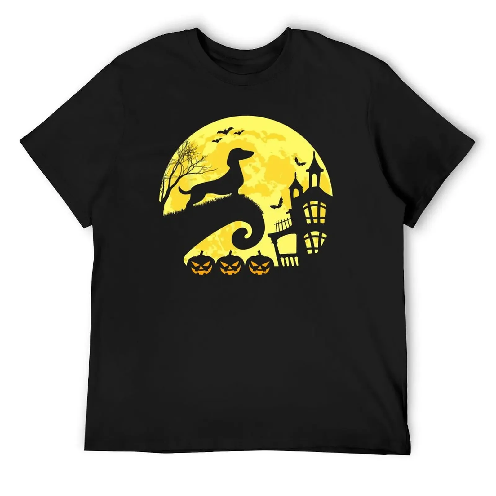 

Halloween Dachshund Weenie Wiener Moonshine Sausage Dog T-Shirt summer tops valentines clothes funny shirt cotton mens fashion