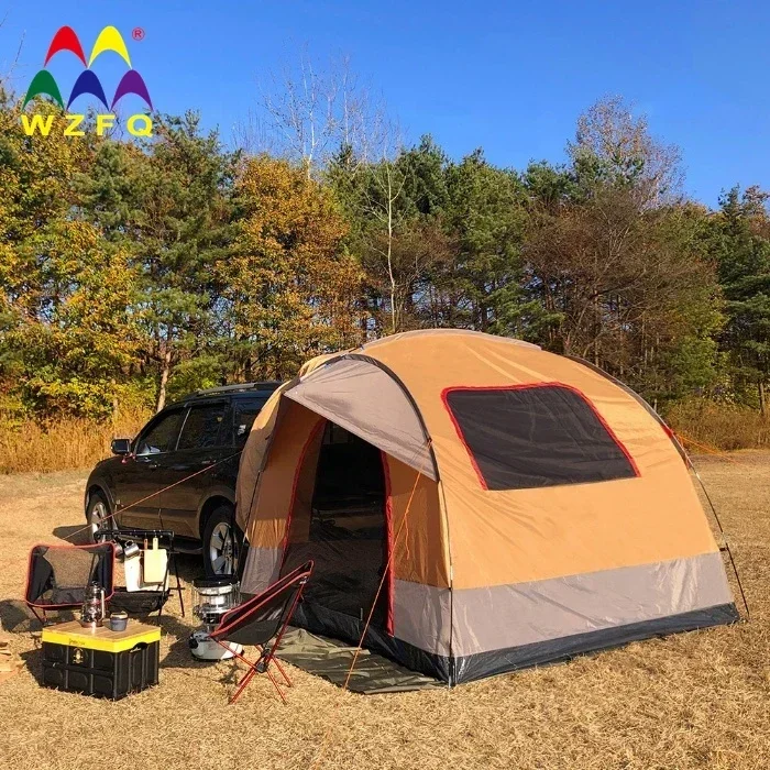 Outdoor gear portable foldable connectable tailgate canopy camping car rear tent suv van awning tent for camping