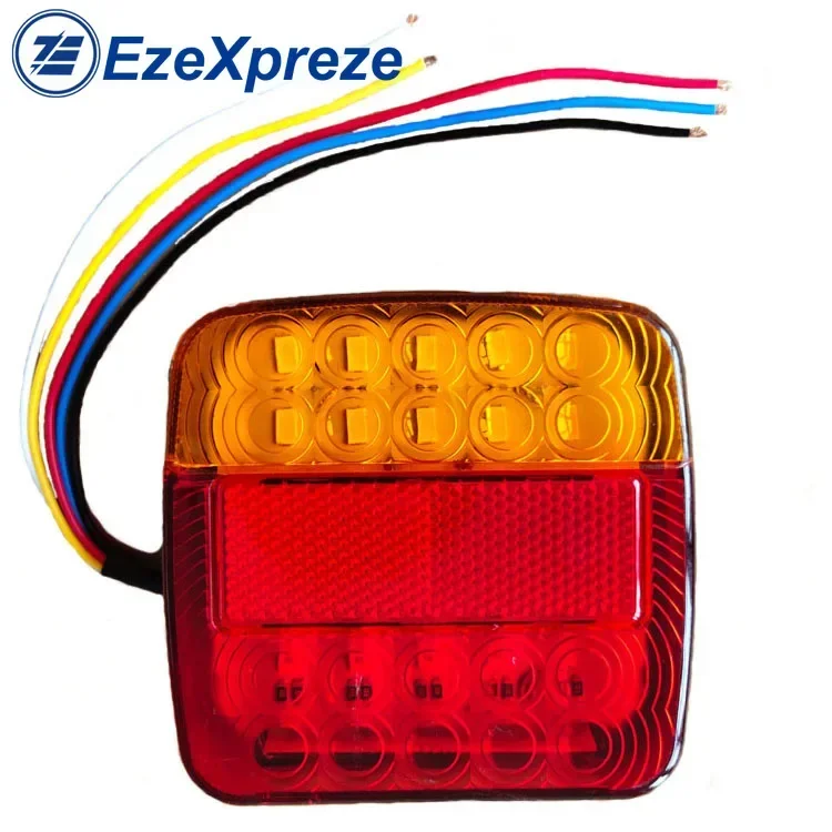 2Pcs Waterproof Car 8 19 20 26 36 46 LED Tail Light Rear Lamps Pair Boat Trailer 12V/24V Rear Parts For Trailer Truck Car light