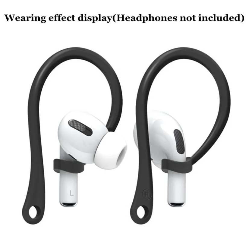 Anti-lost Earhook Eartips Secure Fit Silicone Wireless Earphone Protective Accessories 1Pair Holders for Apple AirPods 1 2 3 Pro