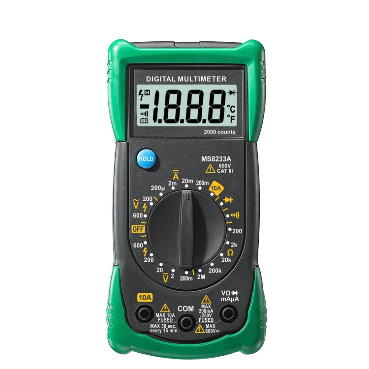 

High Quality Professional Digital Multimeter MS8233A Cheap AC DC Resistance Tester with Temperature Reading Sale