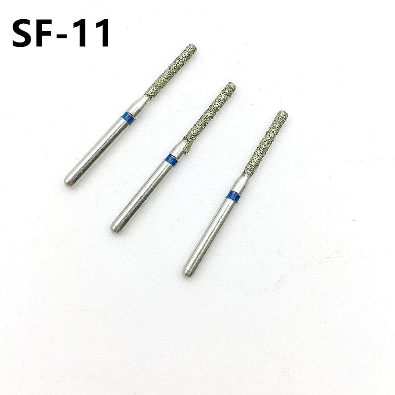 10pcs/set Dental Diamond Bur Drill FG High Speed Burs for Polishing Smoothing Dentist Tools SF-11