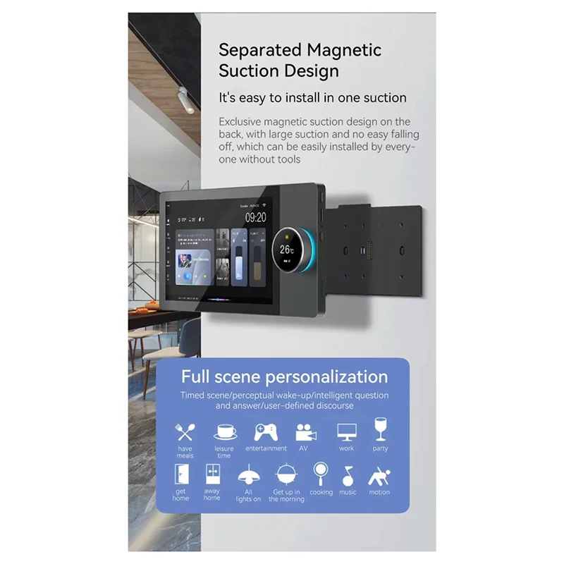 Tuya Panel Control Wifi Zigbee Devices Tuya Zigbee Gateway Build In 6 Inch Nspanel Tuya Smart Home Control Panel-TCES