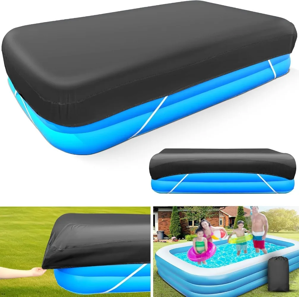 210D Oxford Pool Dust Cover, Elastic Drawstring, Waterproof Rainproof, Outdoor Furniture Protector, Swimming Pool Cover
