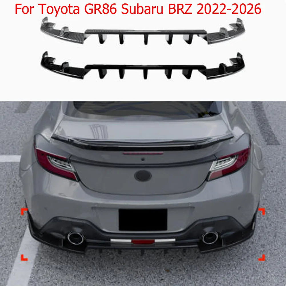 Rear Bumper Diffuser Lip For Toyota GR86 Subaru BRZ 2022-2026 Coupe 2-Door Tail Boot Spoiler Plate Splitter Protector Bracket