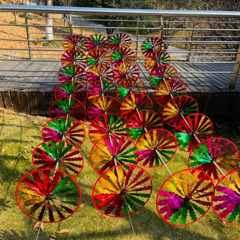 conjunto-de-8-pecas-de-cataventos-de-plastico-artesanais-com-corda-de-aco-30cm-10-metros-cores-arco-Iris-com-corda-laser-brilhante-e-disco-colorido