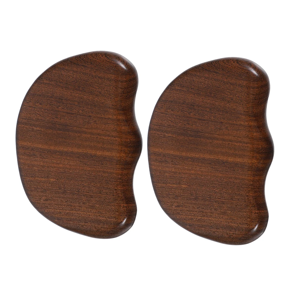 

2 Pcs Gua Board Portable Lightweight Muscle Scraper Facial Body Massage Tool Wooden Scraper Foot Massager Promotes Blood