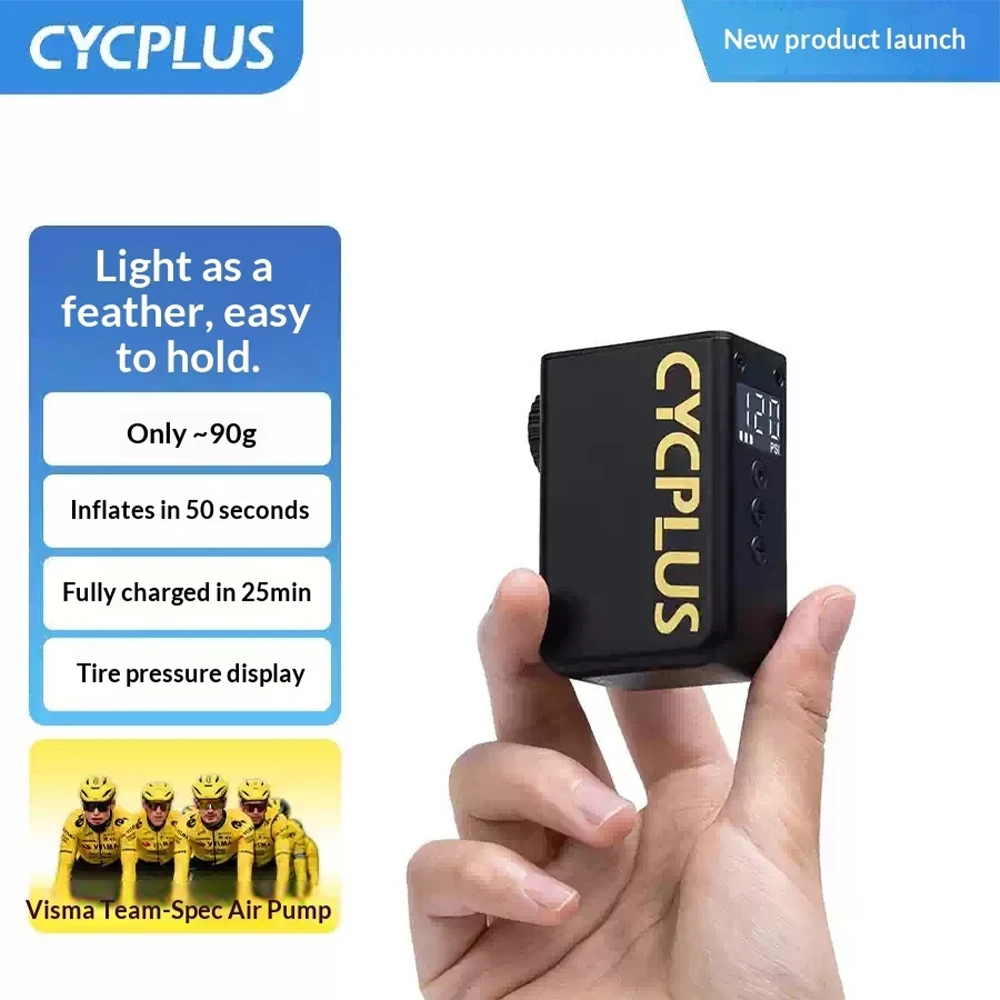 CYCPLUS AS2 Ultra Mini Electric Bike Pump Portable High Pressure Bicycle Tire Inflator