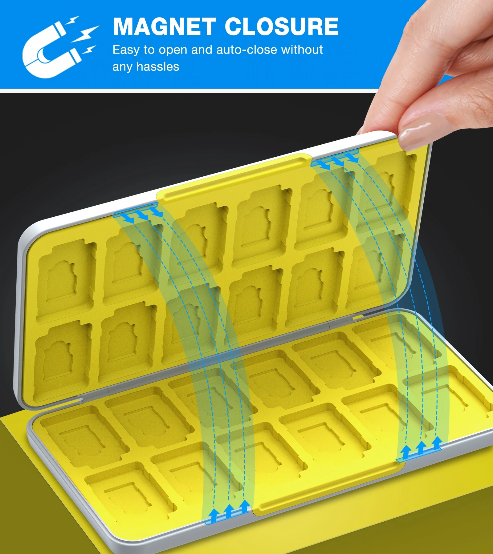 BEBONCOOL 24 Portable Game Cards Storage Case For Nintendo Switch OLED Switch Lite NS Protective Case For Switch Accessories