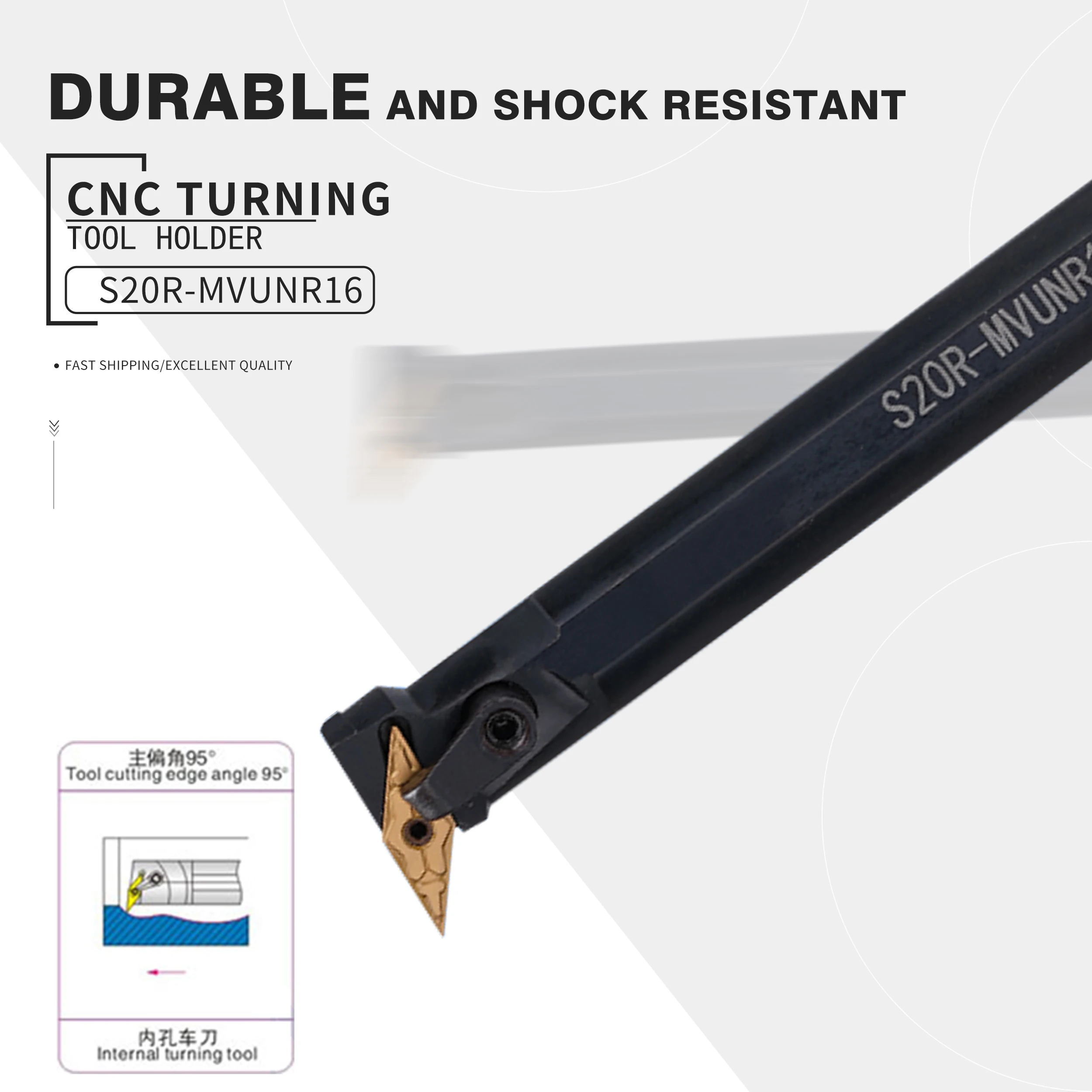 

S20R-MVUNR16 S20R-MVUNL16 Internal Turning Tool Holder S25S-MVUNR16 S25S-MVUNL16 CNC Lathe Cutting Tool For VNMG Carbide Inserts