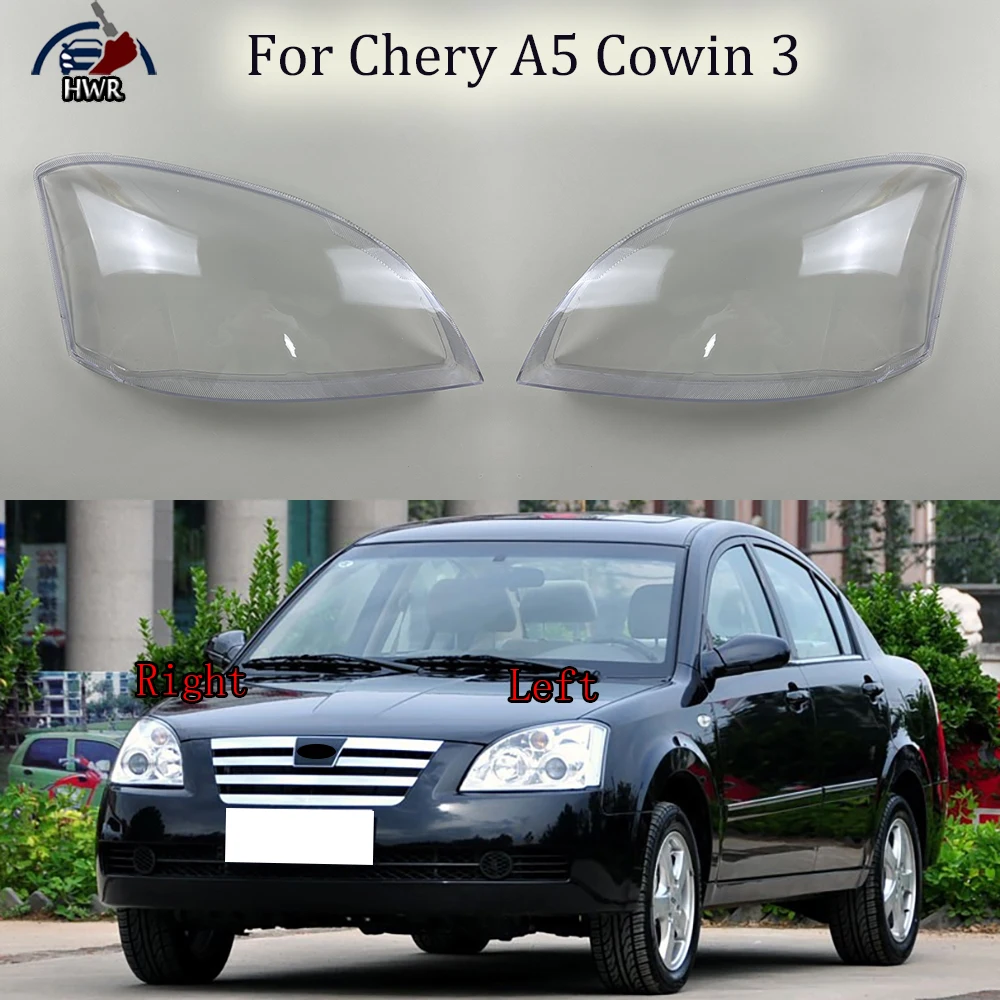 Transparent Shade Mask Headlight Cover Lampshade Headlamp Shell Plexiglass Auto Replacement Parts For Chery A5 Cowin 3