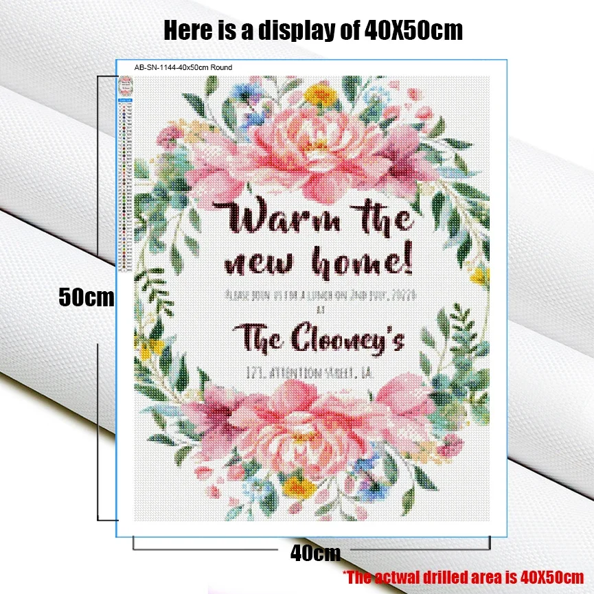 5D DIY Diamond Painting Kit Blessing Message Art Word Full Square&Round Drill LOVE Mosaic Cross Stitch Sale Home Decor Gift