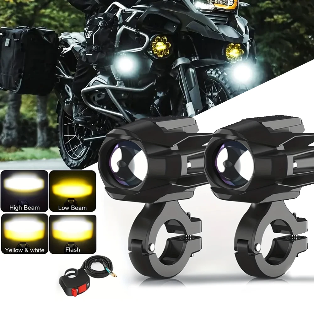 Motorcycle Headlight LED Auxiliary Fog Light 6000K Moto Driving car Fog Spot Head Light Lamp for for BMW R 1200 GS Adventure LC