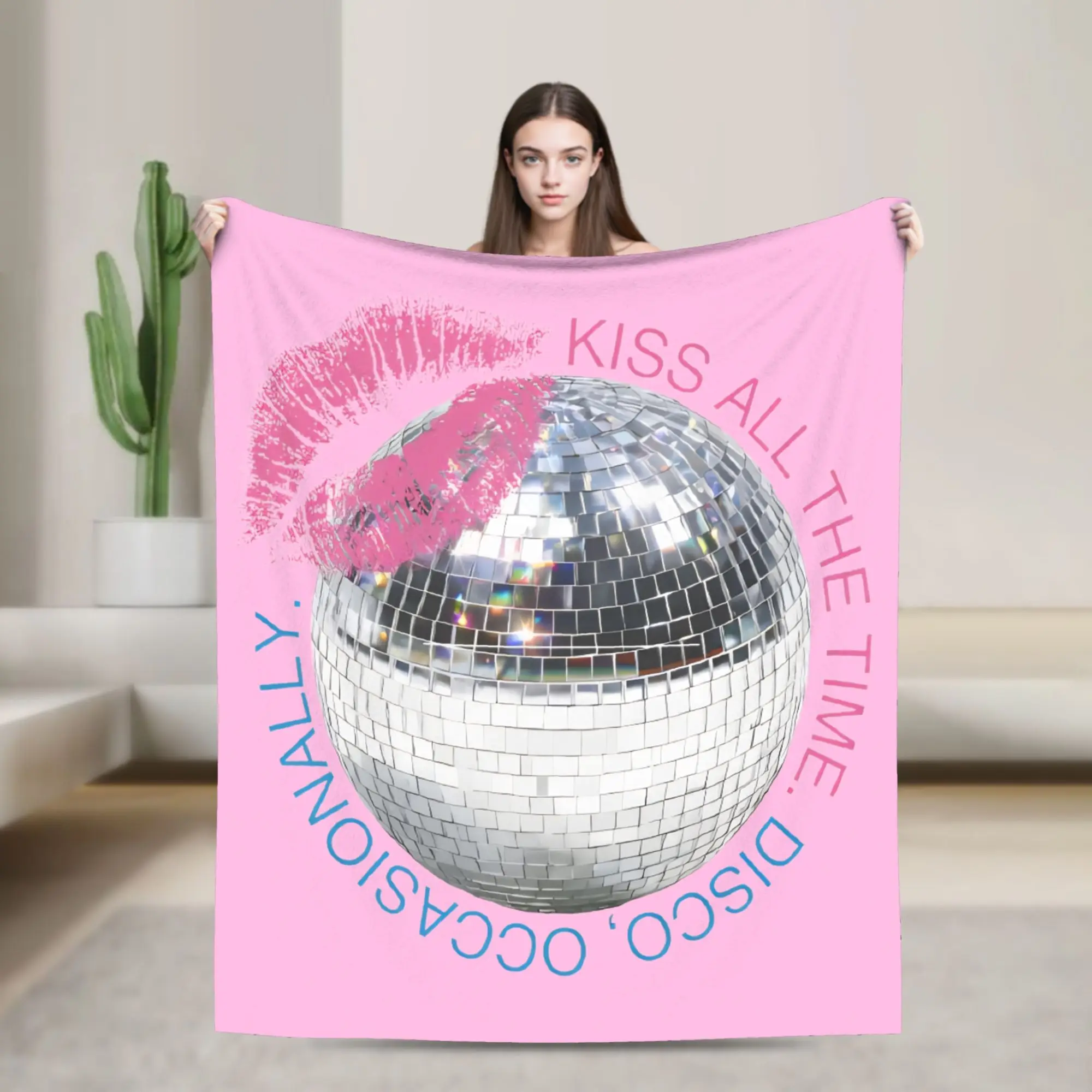 Kiss All The Time Disco Knitted Blankets Harrys Singer Styles Plush Throw Blanket Bedding Couch Printed Lightweight Bedspread