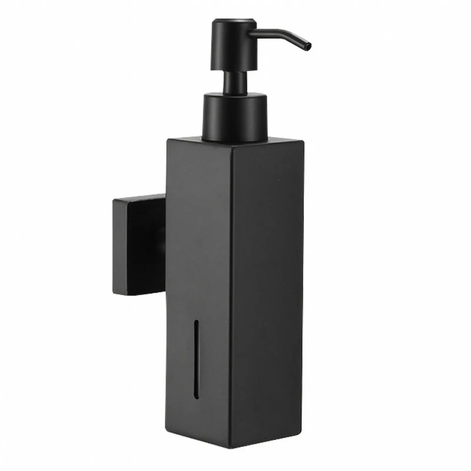 Wall Mounted Stainless Steel Soap Dispenser with Viewing Strip for Liquid Hand Soap in Kitchen Bathroom Sink