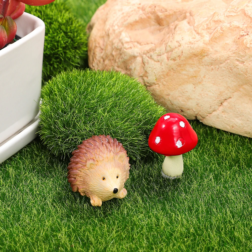 

Resin Hedgehog Mushroom Mini Garden Accessories Statue s Indoor Outdoor Decorations Enhance Space L scapes
