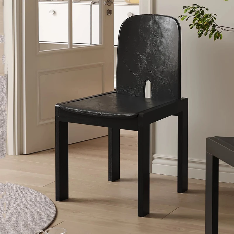 

Black Modern Dining Chair European Simple Comfortable Unique Chair Aesthetic Minimalist Chaise De Salle A Manger Furniture