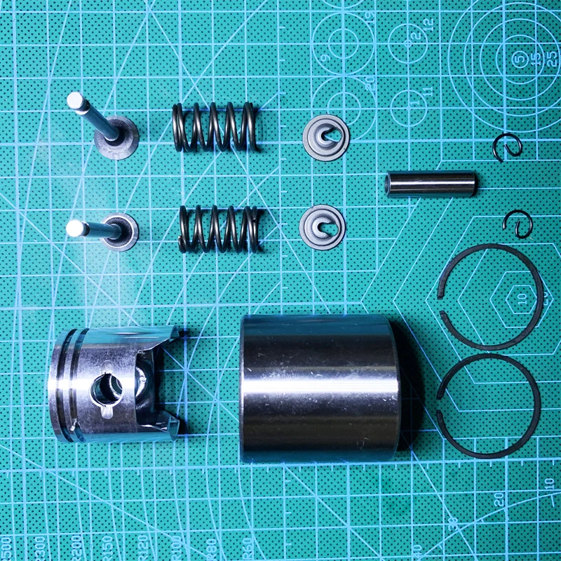 1Set Micro 31.3mm Diameter Aluminum Piston Steel Valve Stem Cylinder Liner DIY Model Engine Kit Moving Parts for RC Airplane