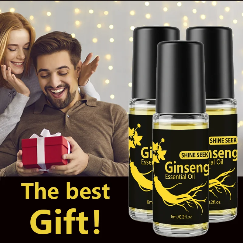 Three Bottles of Ginseng Vitality Essential Oil, Long-Lasting Scent, Can Be Used in Humidifiers and Diffusers, for Candle Making, Suitable for Home Life, Outdoor Parties, Holiday Gifts, for Both Men and Women, Travel-Friendly Packaging, Ideal for Gifting, Valentine's Day Fragrance Essential Oil, High-Quality Scent, Easy to Carry