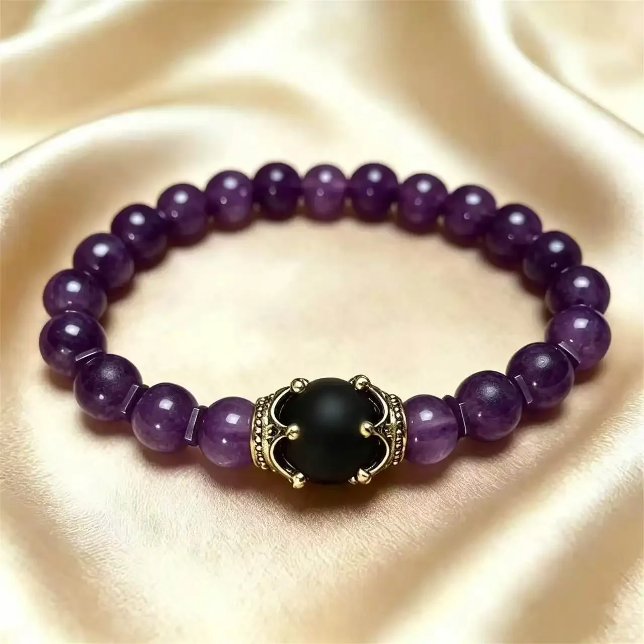 Herren Vintage Power Crown Armband, Natürliches Tigerauge & Hämatit Steinperlen-Armband, Modeschmuck Geschenk für Freunde – Detail 13
