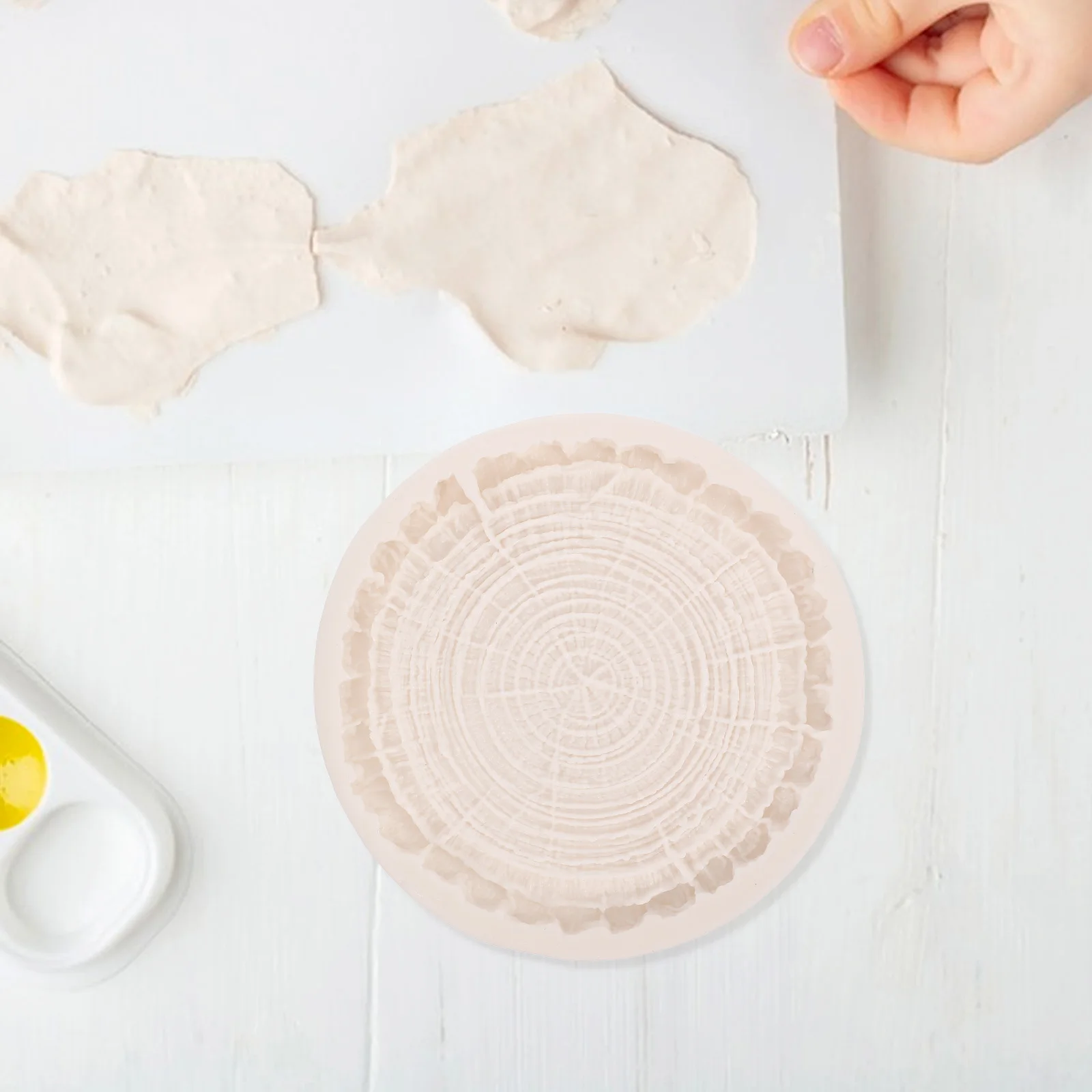 

Tree Stump Mold Forest Theme Cake Coaster Mould Fondant Chocolate White Decorating Decoration