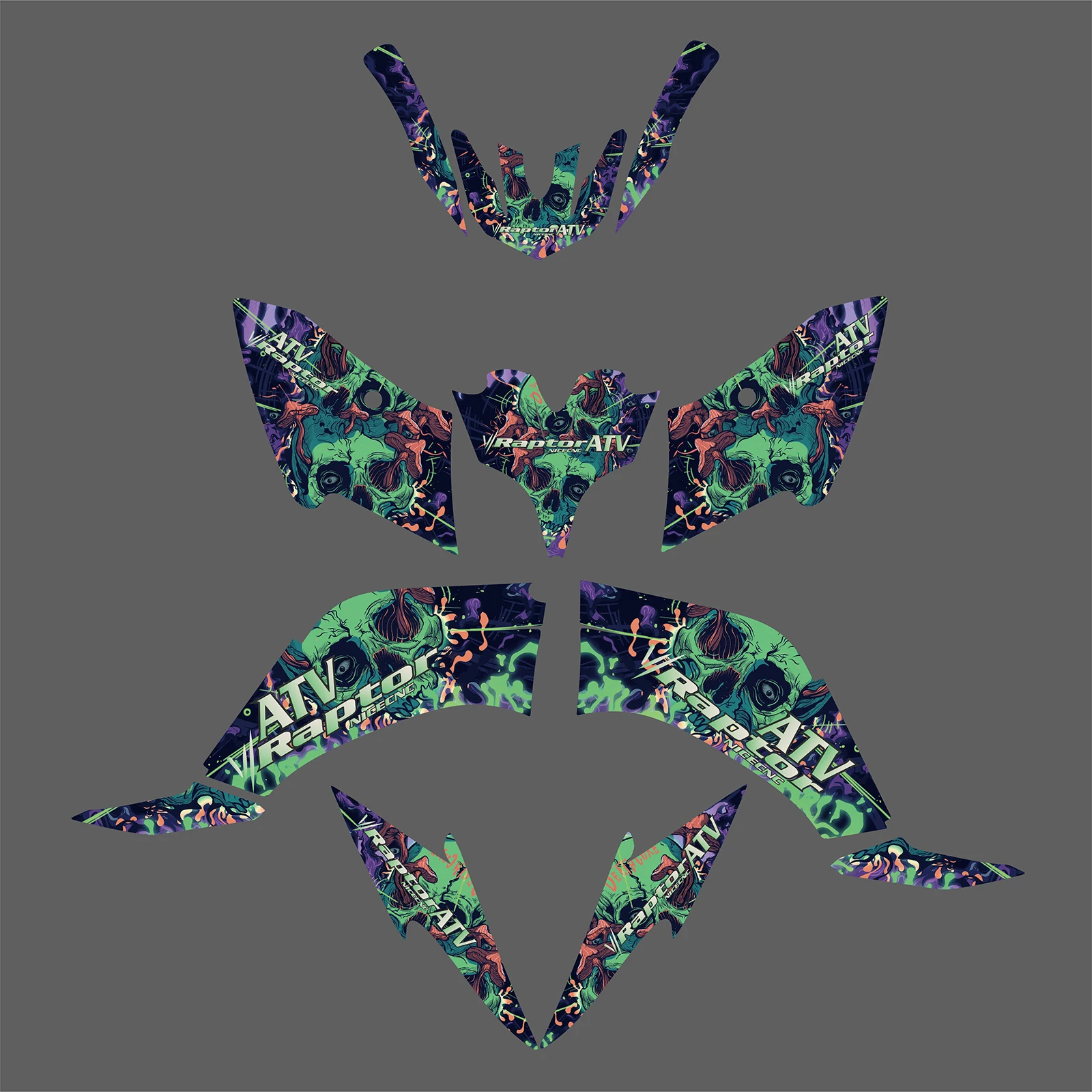 

NICECNC для Yamaha Raptor 250 YFM 250 2008-2023 2012 2013, графические фоновые наклейки для квадроциклов, защитная наклейка по индивидуальному заказу