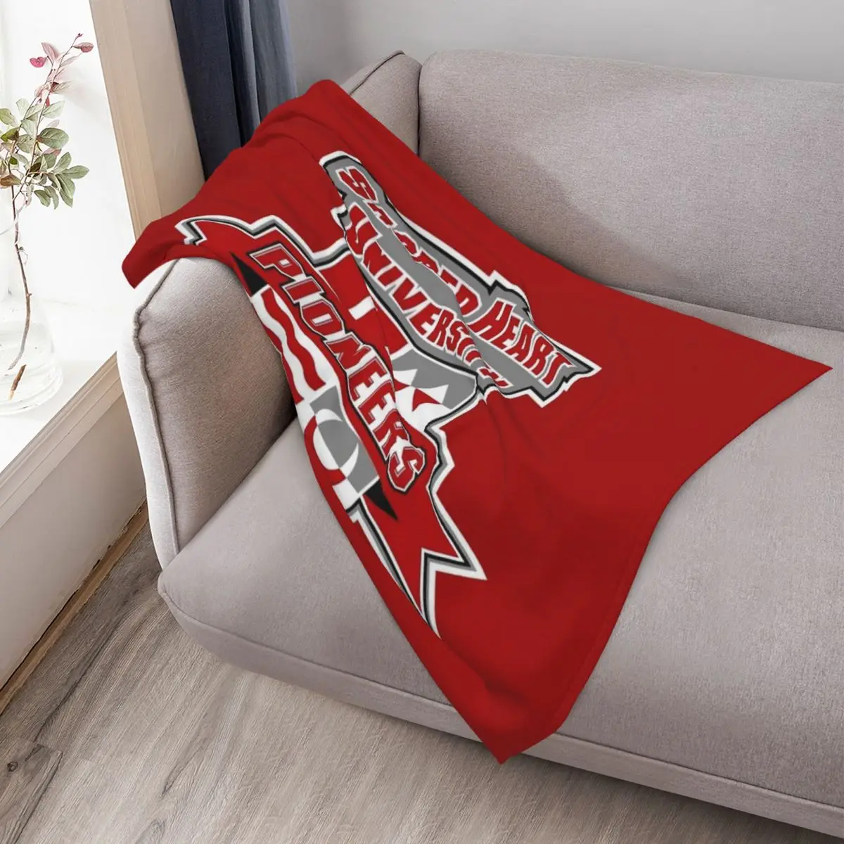 Manta de tiro de la Universidad del Sagrado Corazón, cálida para invierno, fundas de cama más suaves, mantas