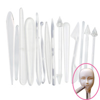 13Pcs Transparent Clay Soft Pottery Cartoon Shaping Tool Set Baking Utensils Fondant Carving Shaping Plastic Knife for Dropship