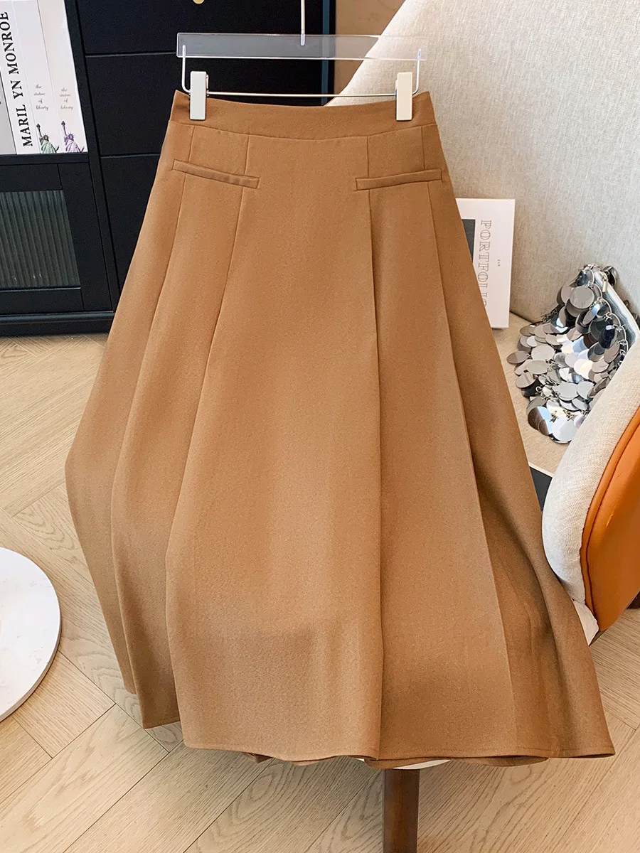 150Kg Plus Size Women\'s Bust 153 Autumn Loose Fake Two-Piece Jacket Retro Skirt College Style Two-Piece Set 5XL 6XL 7XL 8XL 9XL
