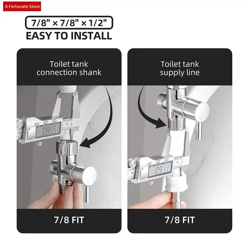 

Латунный Т-образный адаптер Arofa Латунный Т-образный адаптер с запорным клапаном 3-ходовой тройник 7/8 дюйма X 7/8 дюйма X G1/2 для распылителя для унитаза и биде