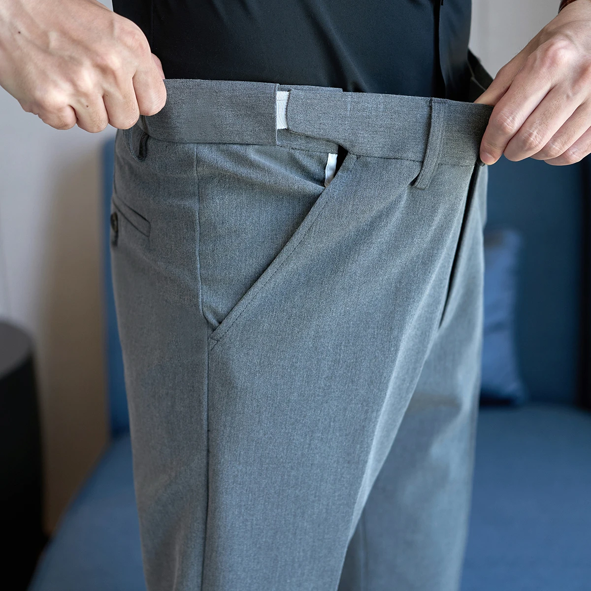 

2026 Spring/Summer Men's Casual Pants Formal Business Men's Solid Color Slimming Office Social Pants Wedding Party Set Pants