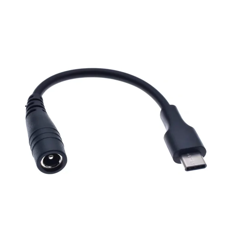 DC Power Conversion Plug 5.5 * 2.1mm Female to USB2.0 Type-C Male Mobile Phone Tablet Charging Cable 5521 Female Adapter