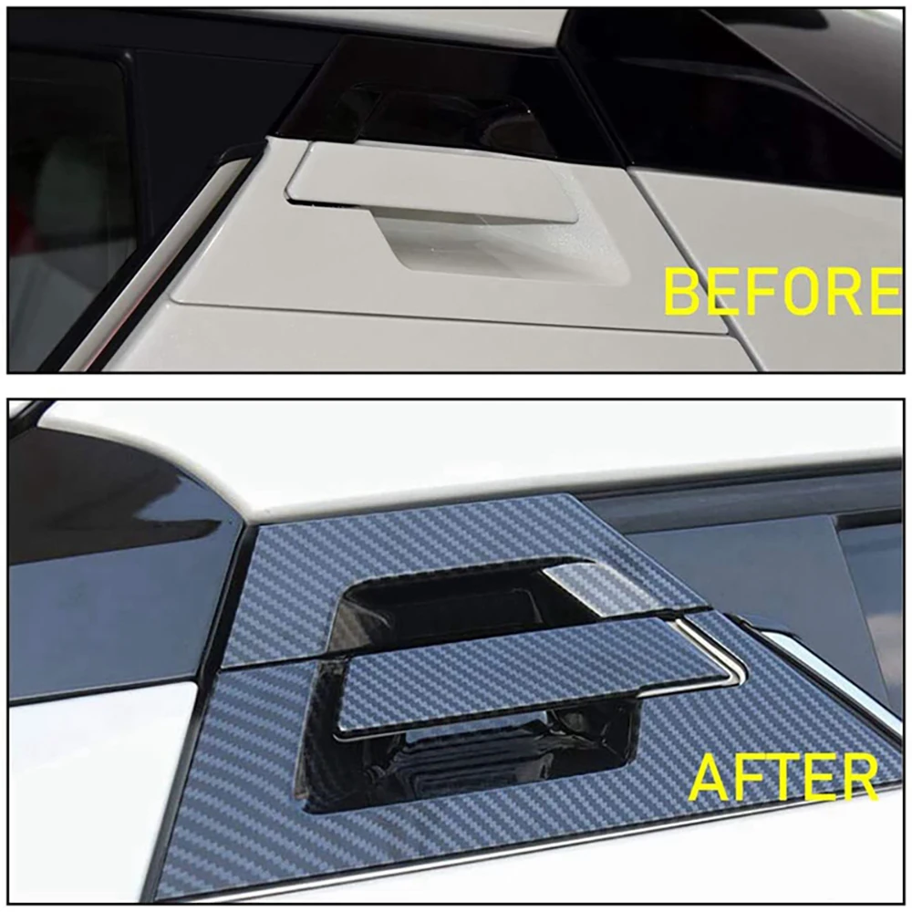 الجانب الخارجي الخلفي مقبض الباب إكسسوارات خارجية لأبواب السيارات غطاء الكسوة لتويوتا C-HR 2018 2019 2020 2021 2022