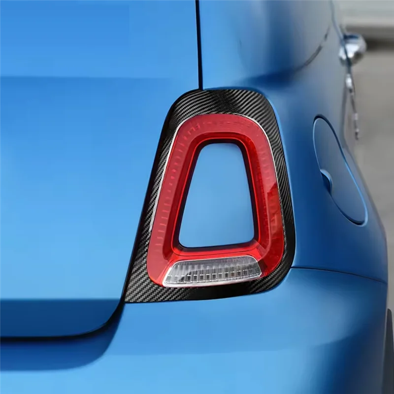 

Classy-Car Rear Tail Light Cover Tail Light Cover Forfiat 500 Real Hard Carbon Fiber Sticker