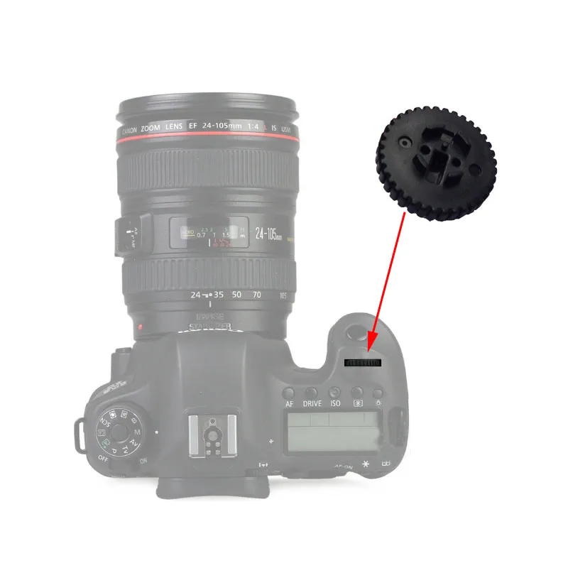 Quadrante in Gomma per Fotocamera Attorno Al Cerchio, Dimensioni Precise, Pratica Parte di Ricambio per 5D3 5DIII 6D 6D2 70D 80D, Comoda tattilità, Protegge il Quadrante della