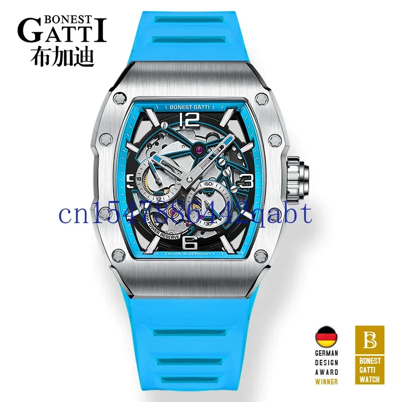 BONEST GATTI watch German craftsmanship double-sided hollow fully automatic mechanical watch