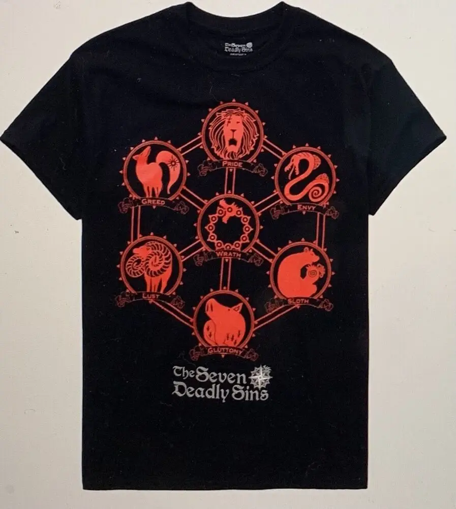 Nanatsu No Taizai The Seven Deadly Sins Icons  Tees Cotton Luxury brand vintage oversized