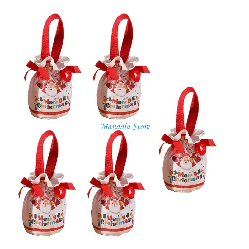 

U2JC Holiday Season Cloth Container Organizing Apples Decorations Party Supplies