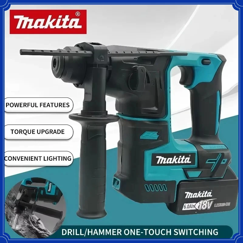 

Makita Original HR140D Brushless Hammer Makita 18V Cordless Electric Hammer Lithium Battery Wireless Drills Power Tools