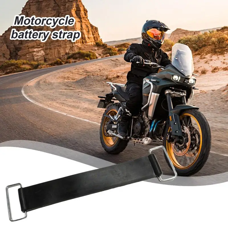 Soporte de correa de batería para motocicleta, caja de batería de goma para motocicleta, cinturón fijo, accesorios de fijación de batería de motocicleta estirables, 1 ud.