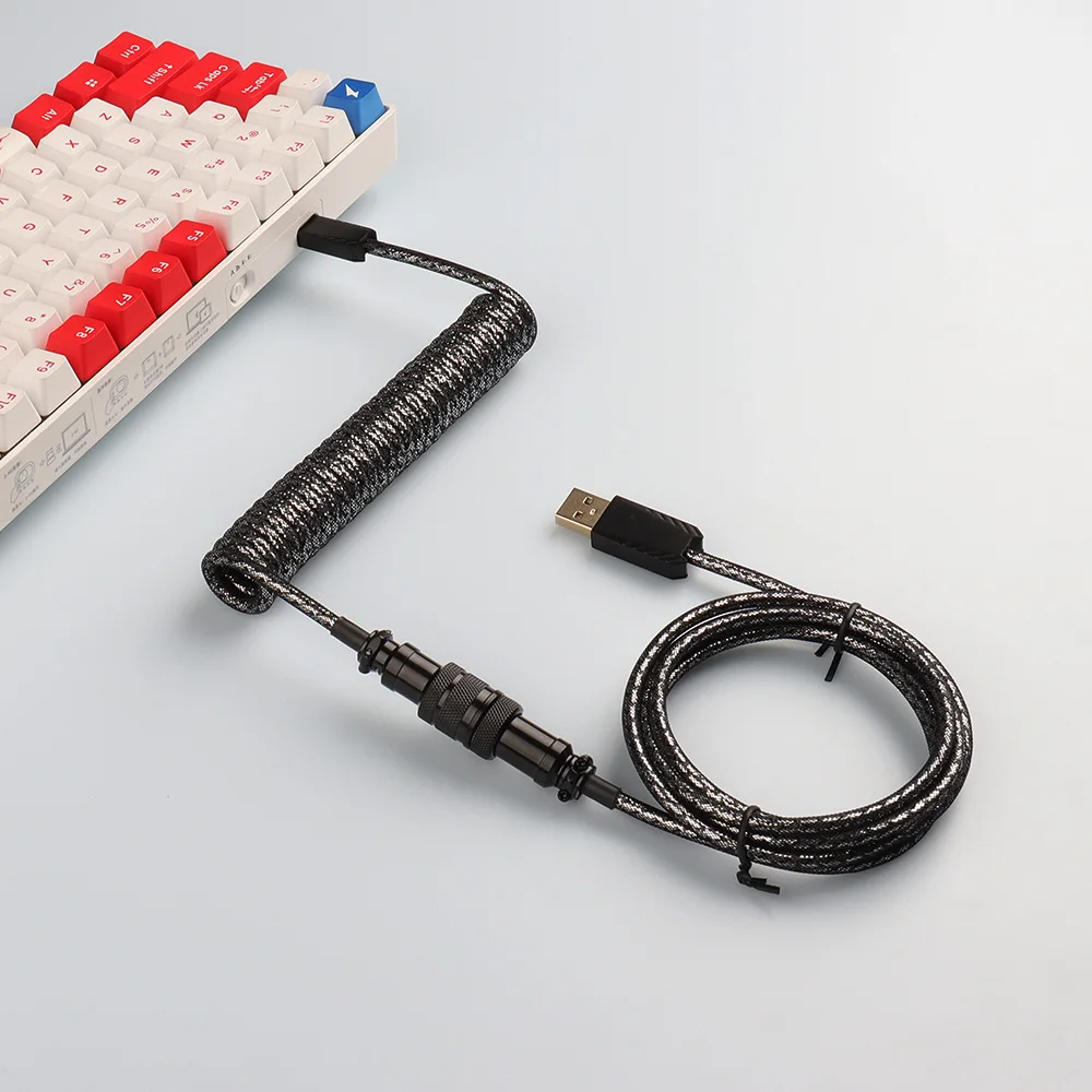 LANO 2023 Newest Mechanical Keyboard Using Usb C Colorful Connector Coiled Keyboard Cable