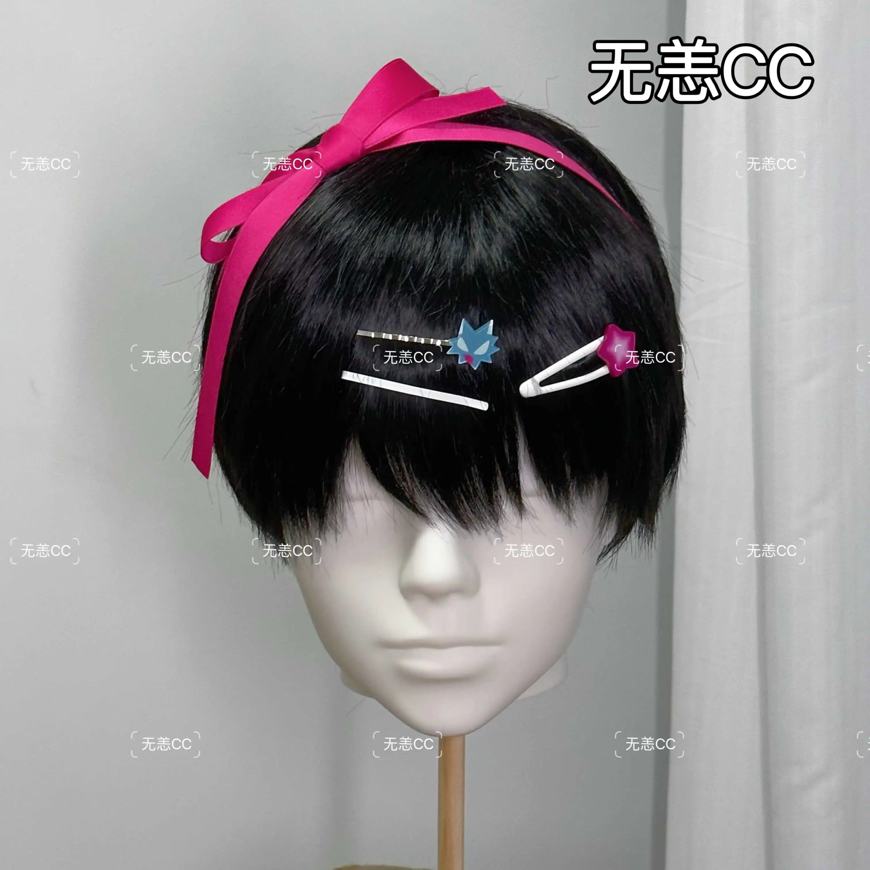 أنيمي المرحلة الغريبة إيفان تأثيري الدعائم الكرتون مشبك شعر قبضة الشعر باريت مشبك شعر فراشة عقال هدايا حفلة الهالوين #4