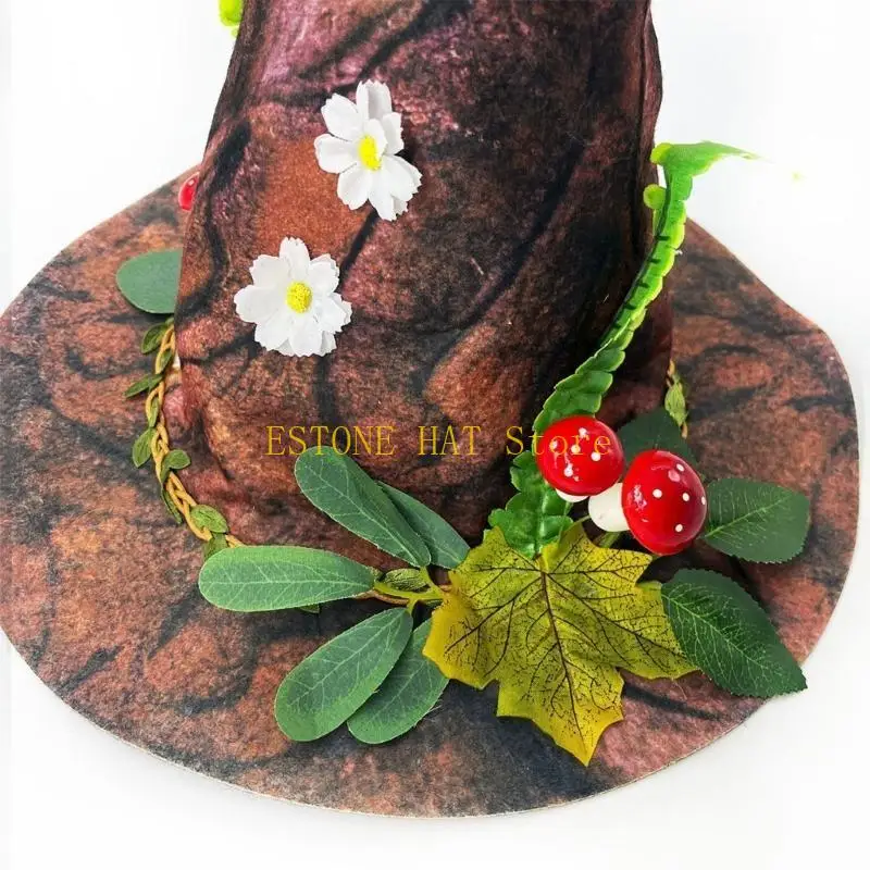 

49MF панк кора ткань шляпа ведьмы для женщин Хэллоуин маскарад аксессуар для косплея