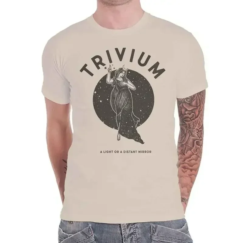 Trivium T Shirt Moon Goddess Band Logo New Official Mens Natural