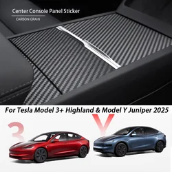 For Tesla Model3Y Highland Juniper Center Console Panel Sticker Suede Film Carbon Central Control Cover Car Interior Accessories