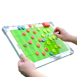 Football Basketball Tactical Board piastra per allenatore in lega di alluminio magnete a doppia faccia con penna e gomma attrezzatura per l'allenamento