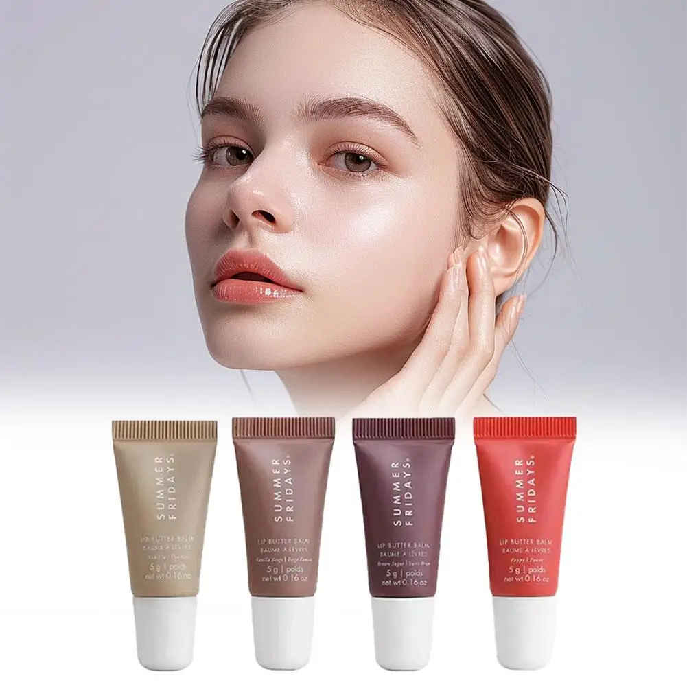 4pcs/set Summer Fridays Mini Lip Butter Balm Set Moisturizing vanilla beige Brown Sugar top quality Makeup Fast Ship Gift Kit ne