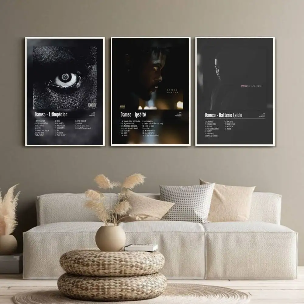 Popular Hot Singer Rapper D-Damso Poster High Quality Dorm Living Room Aesthetic Wall Decoration Painting Stickers Gift
