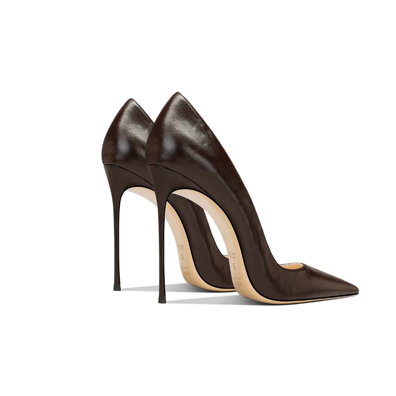 New Design Brown Light Mouth Pointed Sexy Thin Heel High Heels for Women's High Grade Women's Shoes