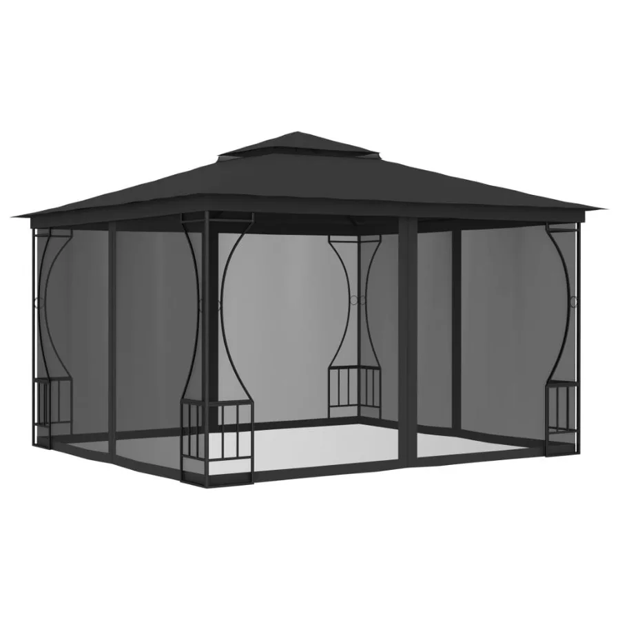 

Беседка с сетками 9,8'x9,8'x8,7' Антрацит